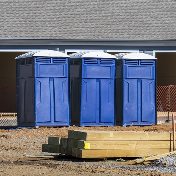 what is the expected delivery and pickup timeframe for the portable toilets in Grizzly Flats